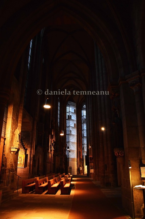 Product picture interior of a cathedral,  Frauen Kirche, Nuremberg, Germany
