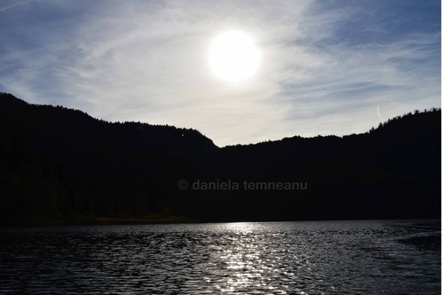 Product picture lake Alpseebad landscape in the afternoon, twilight, Germany